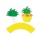 Party Central Club Pack of 12 Yellow and Green Pineapple Cupcake Wrapper Topper Decors 8"